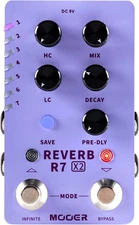 R7 X2 Stereo Multi Reverb Pedal from Classic Reverb to Modern Ambient, 14 Differ