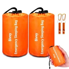 Emergency Sleeping Bag Survival Bag,  Portable Waterproof Thermal Bivy Sacks 