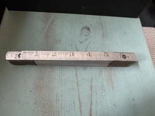 VTG 6' LUFKIN No 1206 ALUMINUM WITH BRASS JOINTS FOLDING RULE METAL 72" RULE USA