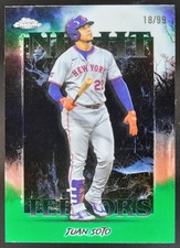 2025 Topps Chrome Update Juan Soto Night Terrors Green Refractor /99 Mets DD5