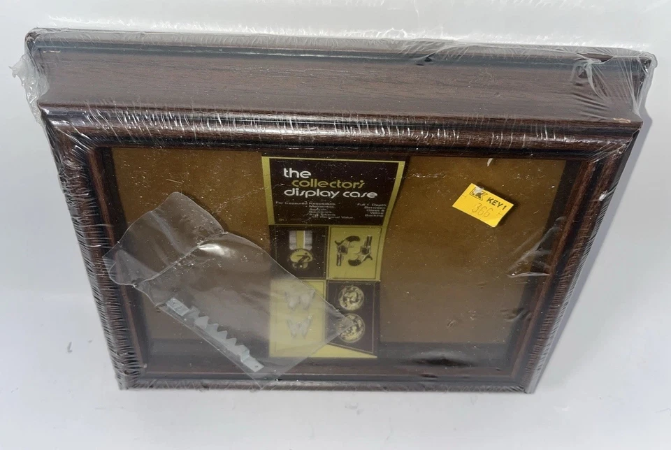 Vintage Collector’s Display Case Glass Front Wood Frame - Image 2 of 4