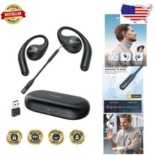 AirFlow Open Ear Headsets Bluetooth 5.3, 16.2mm Drivers, Mute Function