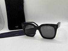 Vintage Celine CL 41076/S 807BN Black Square Sunglasses 51-22-150 Made In Italy
