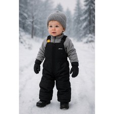 Arctix Kids Black Snow Bib Overalls Ski Snowsuit Pants Toddler Boy Girl 2T
