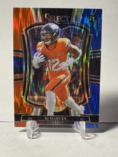 2025 Panini Select #110 RJ Harvey Red and Blue Prizm Shock