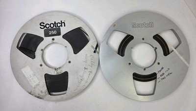 Lot 2 Scotch 250 10.5'' Metal Reel To Reel Recording Tapes Audio Reels