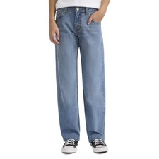 Levi Strauss Signature Boys Relaxed Stretch Jeans, Medium Wash Denim, Adjustable