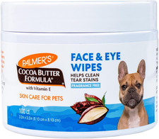 for Pets Face and Eye Dog Wipes, Unscented, 100 Count