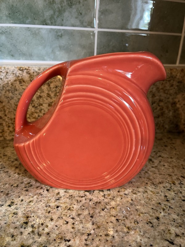 Fiesta Disc Pitcher Medium--Persimmon