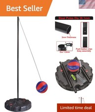 Heavy-Duty Portable Tetherball Set with Square Design - Easy Assembly  Storage