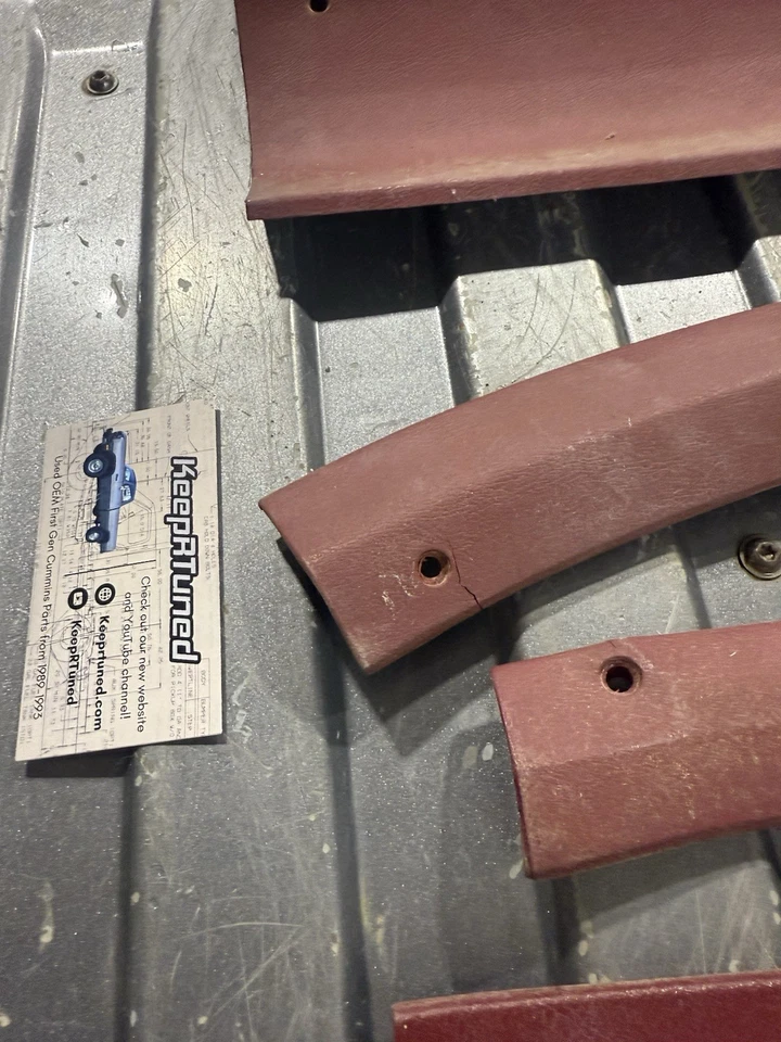 1989-1993 DODGE RAM 150 D250 W350 1ST GEN Red Headliner Trim Set - Image 2 of 4