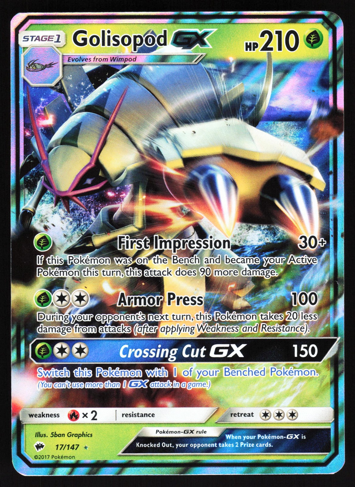 Golisopod GX #17/147 Pokemon SM - Burning Shadows