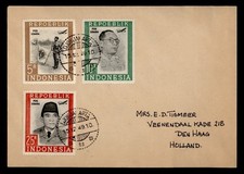 DR WHO 1949 INDONESIA AIRMAIL 25R TO NETHERLANDS R25186