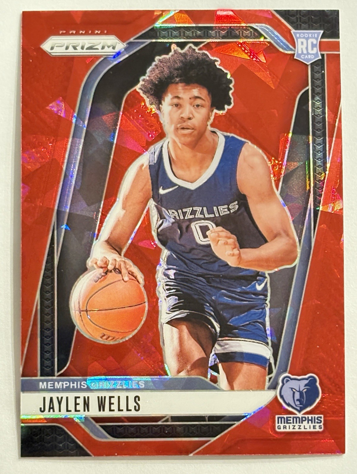 2024-25 Panini Prizm - Jaylen Wells #239 Red Seismic Prizm /299 (RC)