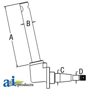 1EAS713A Spindle fits White/Oliver/Minneapolis Moline Super 55 550