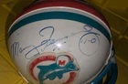Miami Dolphins Mini Helmet Signed By Manny Fernandez 1972 Perfect Season Member