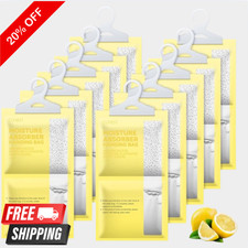 10 Pack Hanging Moisture Absorber Bags Closet Dehumidifier Damp Odor Remover
