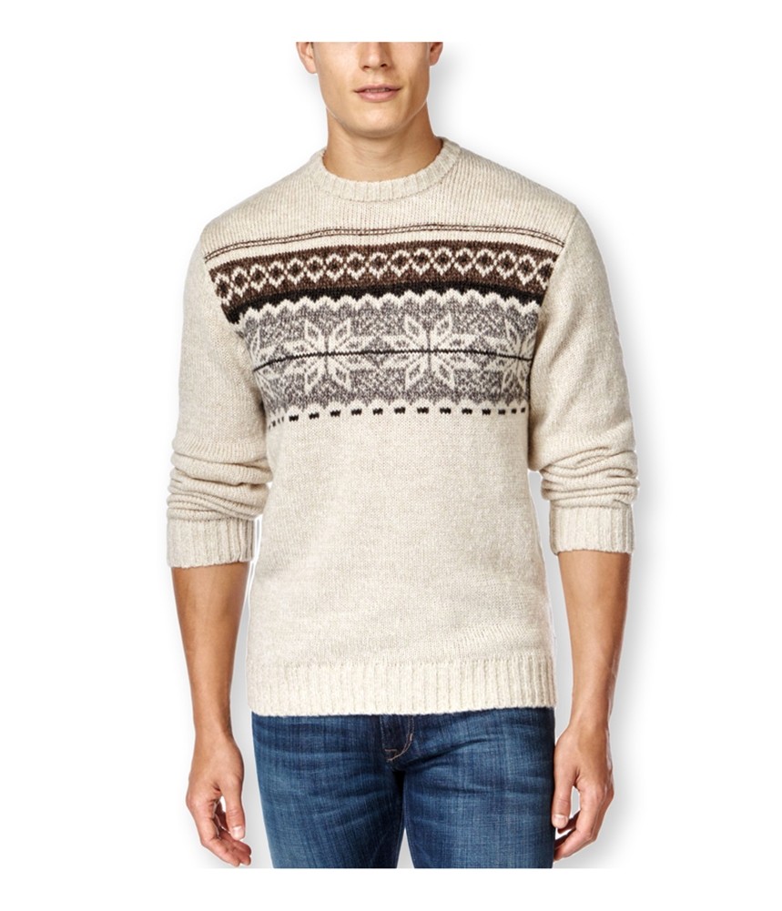 Tricots St Raphael Mens Snowflake Intarsia Pullover