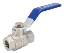 1/4" Nickel Plated Brass Ball Valve - Full Port 600WOG