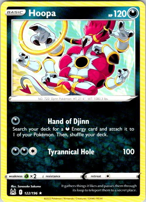 Hoopa 122/196 Lost Origin Rare Pokemon Lightly Played