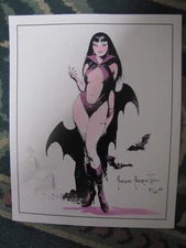 Frank Frazetta-Vampirella  painted, signed & rernarqued art print  COA  5/12 AP