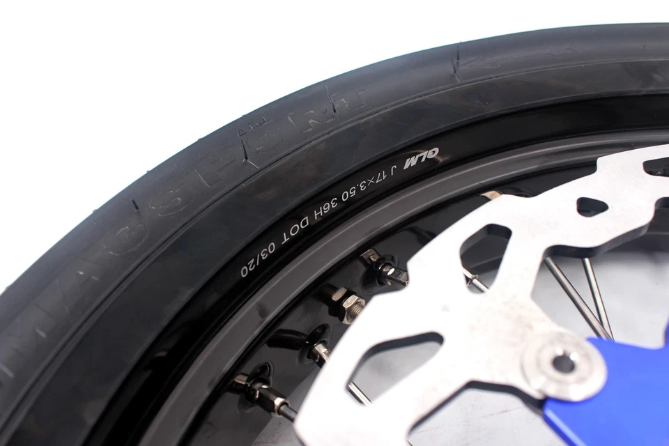 KKE 17" Supermoto Wheels Rims Tyres Set for Yamaha WR250F 2020-2026 WR450F Blue - image 4 of 4