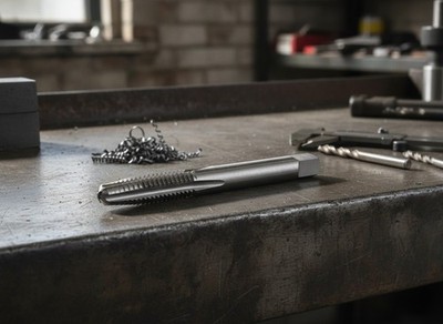 Bottoming Hand Tap, 1/4''-20, DWT Series, Carbon Steel, Straight Flute