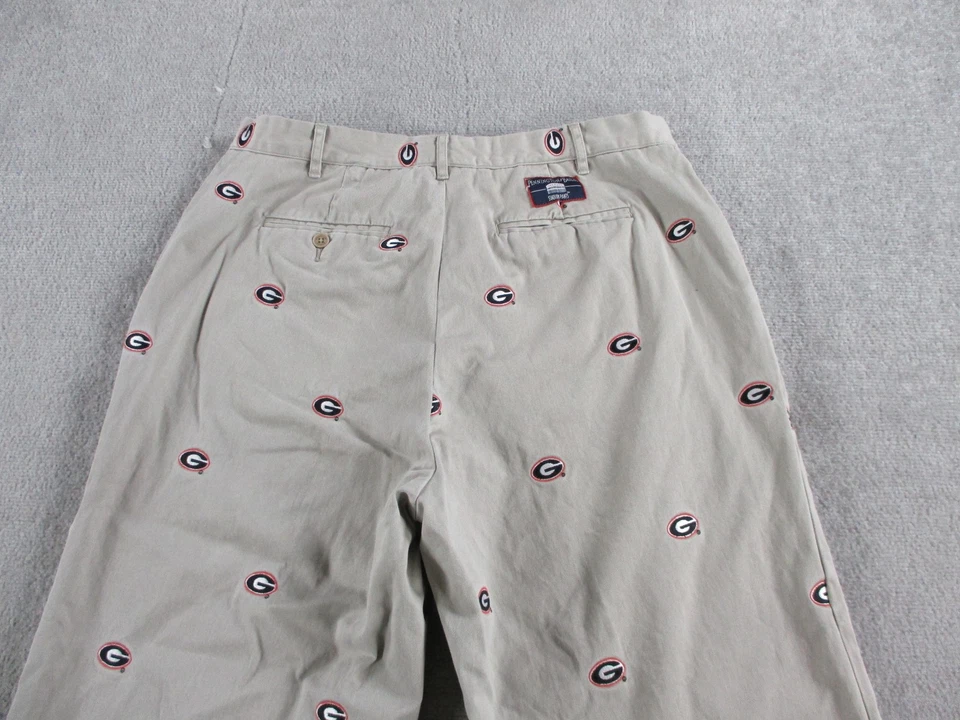 Georgia Bulldogs Pants Mens 36x27 Khaki Chino Embroidered Football Pennington - Image 4 of 4