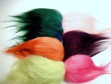Troll Wig Hair Replacement Icelandic Mohair 6 pc's Small Color Mix 307