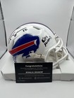 Khalil Shakir Buffalo Bills Signed Mini Helmet w/Bills Mafia Insc Fanatics COA — photo 1