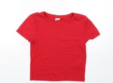 Womens UK Size M Gina Tricot Red Basic T-Shirt