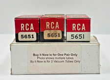 5651 New 2 RCA Tubes New Old Stock Test NEW 1 Year Warranty
