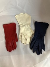 Three Pair Vintage Gloves Cotton USA Size 6