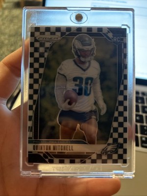 2024 Panini Prizm - Rookies Quinyon Mitchell #381 Black & White Checker Prizm RC