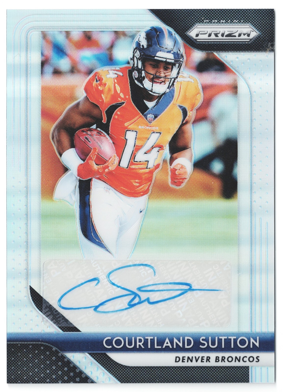2018 Prizm Courtland Sutton Rookie Auto Silver Rookie RC #RA-CS Broncos