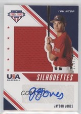 2020 USA Baseball Stars & Stripes Silhouettes Signatures Jayson Jones Auto 4z8