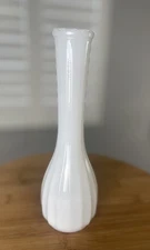 Vintage CLG CO Carr-Lowrey Glass Company Milk Glass Bud Vase Farmhouse MCM