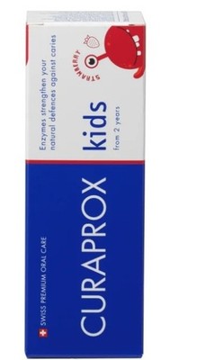 Curaprox Kids Strawberry Toothpaste 60ml Children Oral Care Age 2 Plus Gel