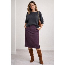 VINTAGE maroon/gray houndstooth 100 pure new wool skirt Ireland size 6 winter