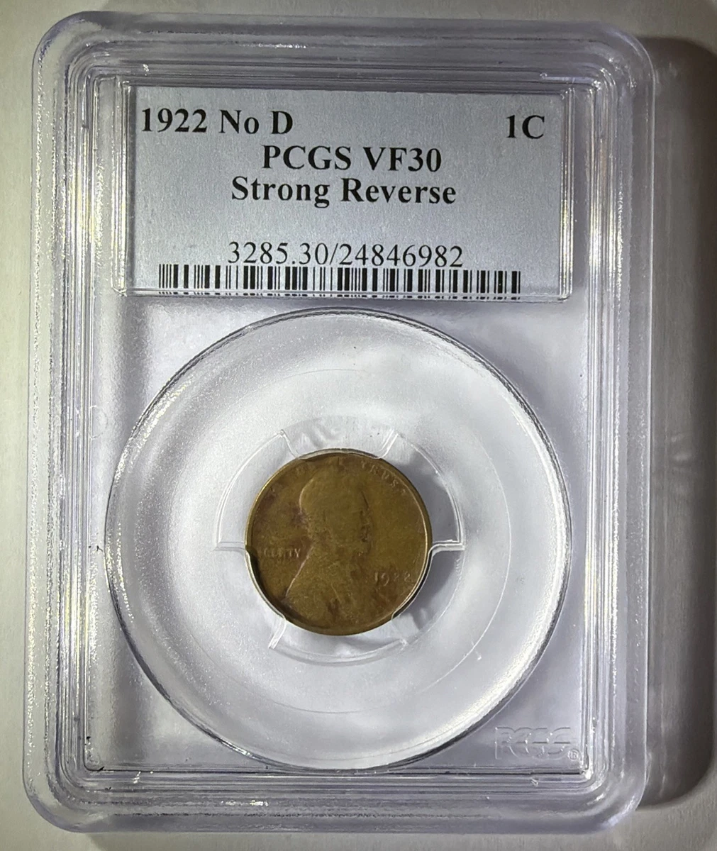 VF 30 Graded 1922 Year Lincoln Wheat US Small Cents (1909-1958