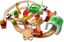 VTG Fisher-Price 1992 GeoTrax Train Set Lot w/ Track, Vehicles, Accessories