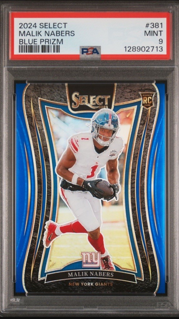 2024 Select Malik Nabers Suite Level Blue /99 PSA 9 RC Giants