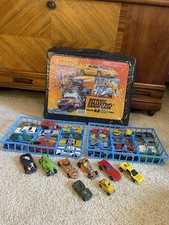 Vintage Matchbox Case With Trays 1983 And Mixed Car Lot Of 32