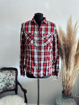 Bluse Shirt Tunika kariertes Hemd Gr. 40 Up Fashion Baumwolle Top Zustand