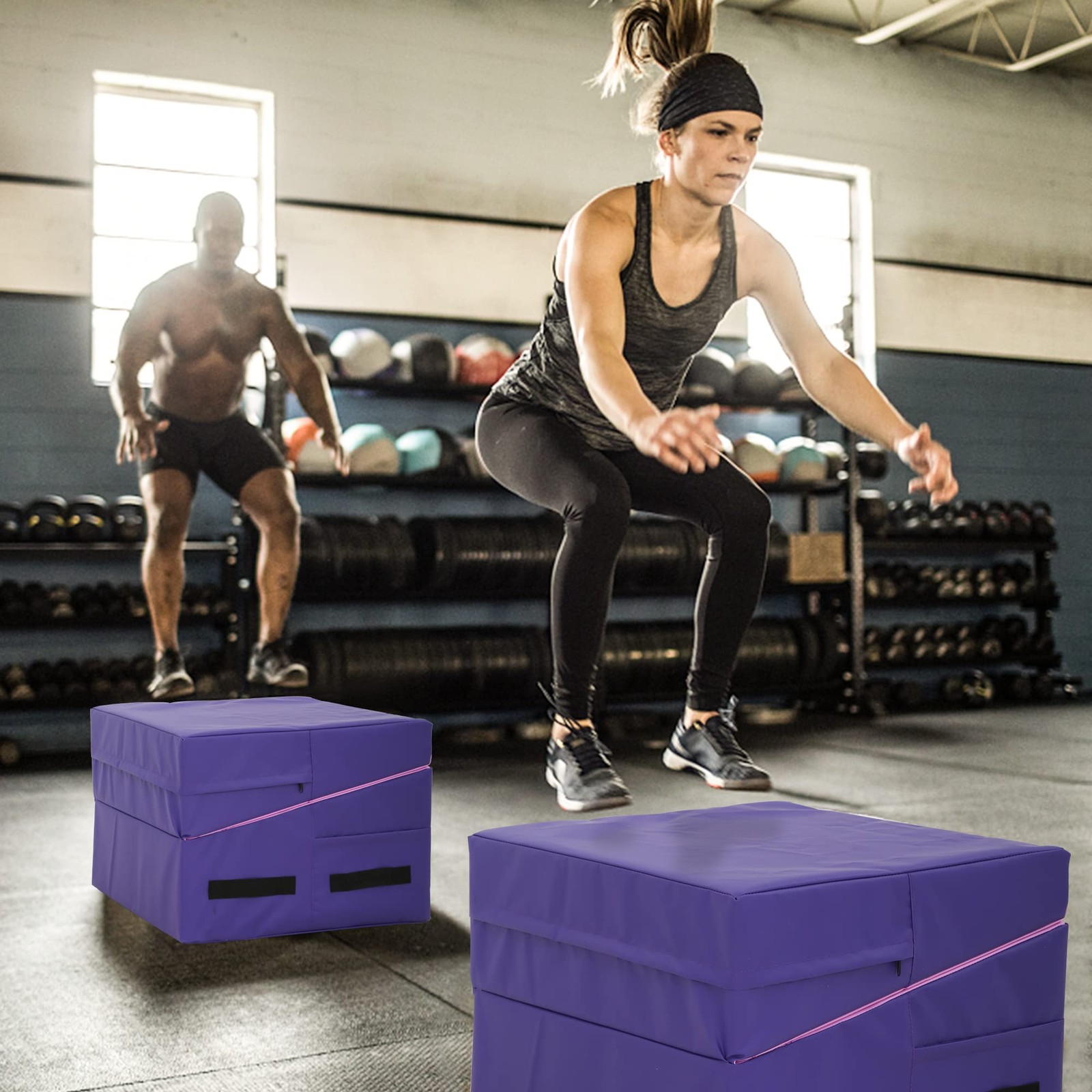 BestMassage Gymnastics Tumbling Mats Incline 48"x24" lnch Tumbling Mat Foldin...