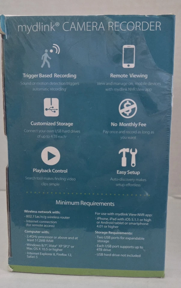 Cámara grabadora de video DNR-202L D-Link habilitada para mydlink Wi-Fi Cloud Hub NUEVA SELLADA Foto 4 de 4