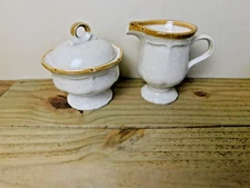 NICE VINTAGE MIKASA WHOLE WHEAT PATTERN COVERED SUGAR & CREAMER JAPAN EC 400