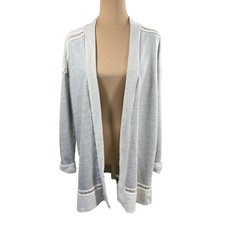 Michael Stars Open Front Cardigan Sweater Oversized Oatmeal Grey Size XS Extra S