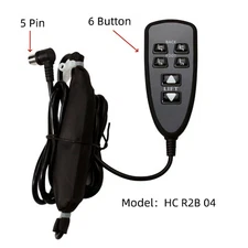 6 Button 5 Pin Lift Chair Hand Control Power Recliner Remote Handset HC R2B 04
