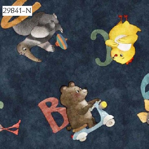 Animal Alphabet cotton quilt fabric QT fabric Tone on Tone 29844- A Tan - Picture 7 of 12